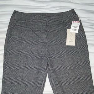 Grey Plaid Trousers/Pants